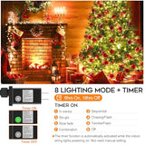 66Ft 200 Led Christmas Light, Twinkle Xmas Lights With 8 Modes And Timer, Outdoor Waterproof Christmas Tree Lights For R