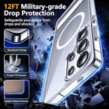Magnetic Samsung Galaxy S25 Ultra Case, 3 Stand Ways, Military Grade Protection