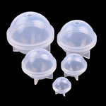 5 Pcs Sphere Resin Molds Round Silicone Molds Globe Ball Casting Moulds For Epoxy Resin Diy Necklace Jewelry Soap, Candle Bath Bomb Making