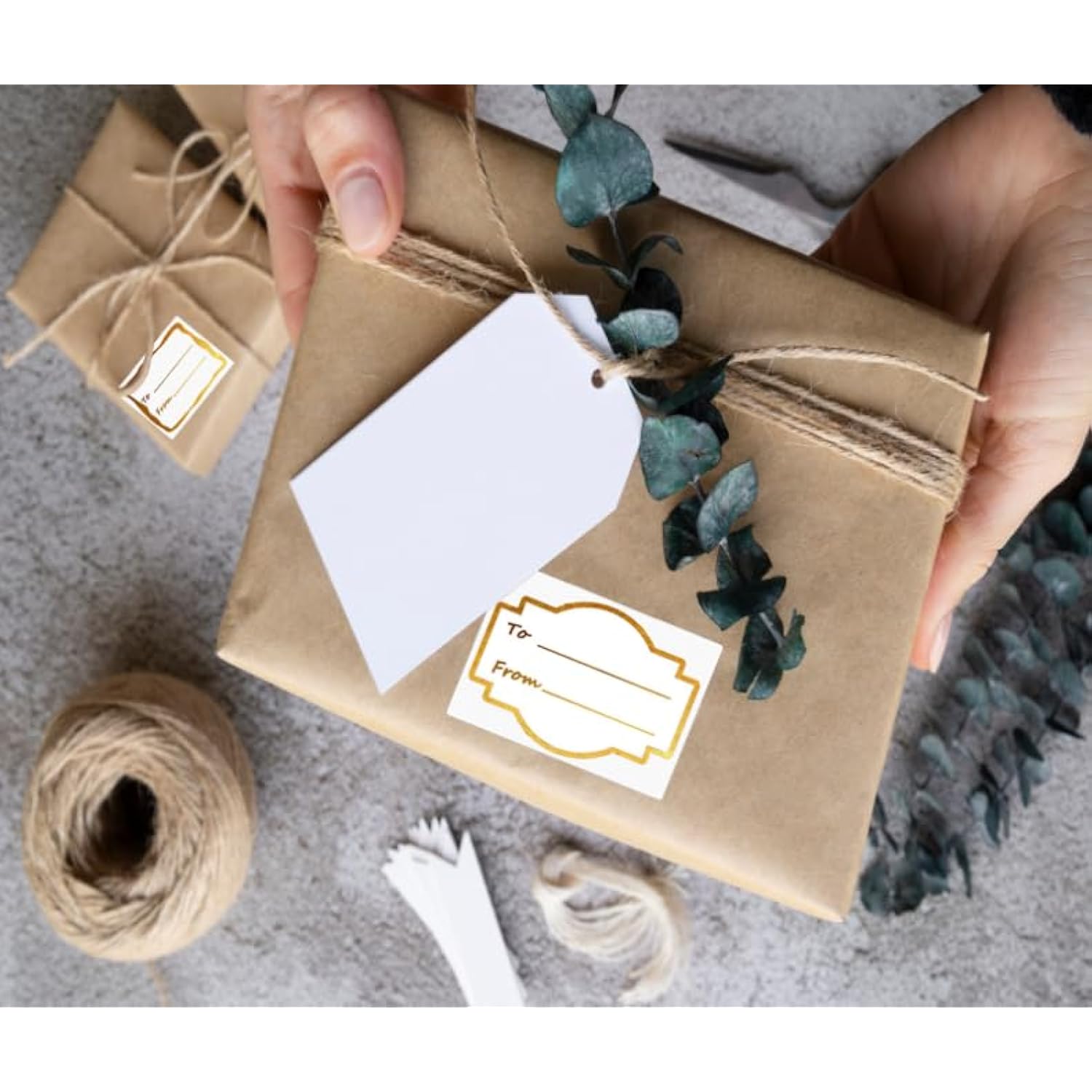 Name Tag Gold Foil Holiday Present Stickers To And From Labels For Christmas Party Wedding Birthday Valentines'S Day Present Supplies,3X2 Inches,80 Pcs Per Pack