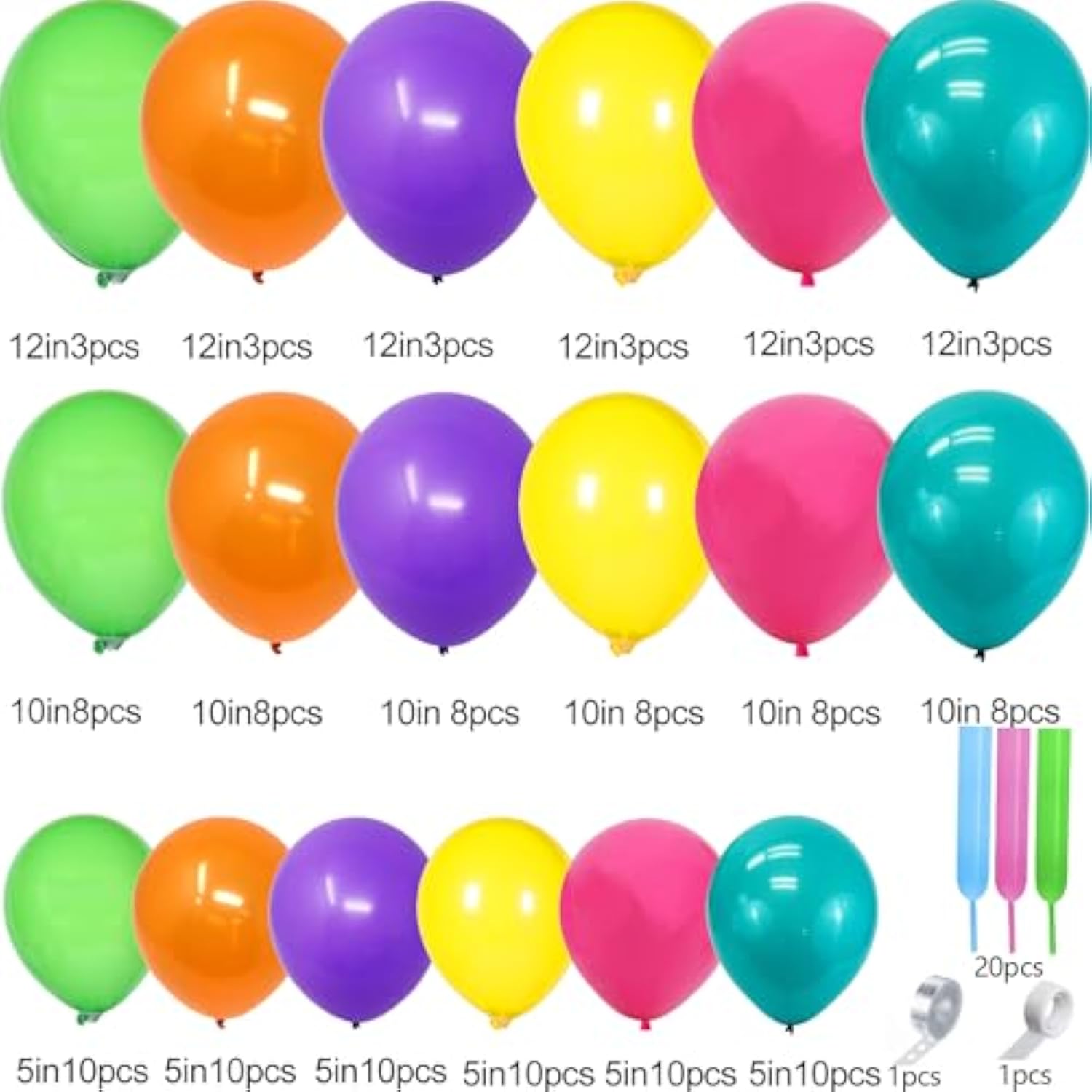 148-Pc Trol Balloon Garland Kit with Trol Balloons for Girls’ Birthday Parties
