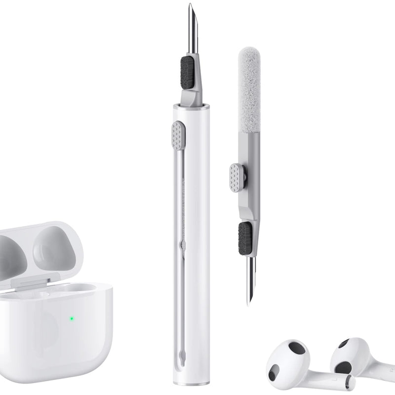 AirPods Pro Cleaning Kit, Multi-Function Pen, Brush, Sponge, Case Cleaner, White