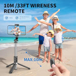 Selfie Stick Tripod, All In One Extendable & Portable Iphone Tripod Selfie Stick With Wireless Remote Compatible With Iphone 16 15 14 13 12 11 Pro Xs Max 8 7, Galaxy Note10/S20/S10/Oneplus 9/9 Pro Etc