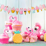 2Pcs Ice Cream Banner Garland, Summer Party Decorations for Baby Shower & Birthday