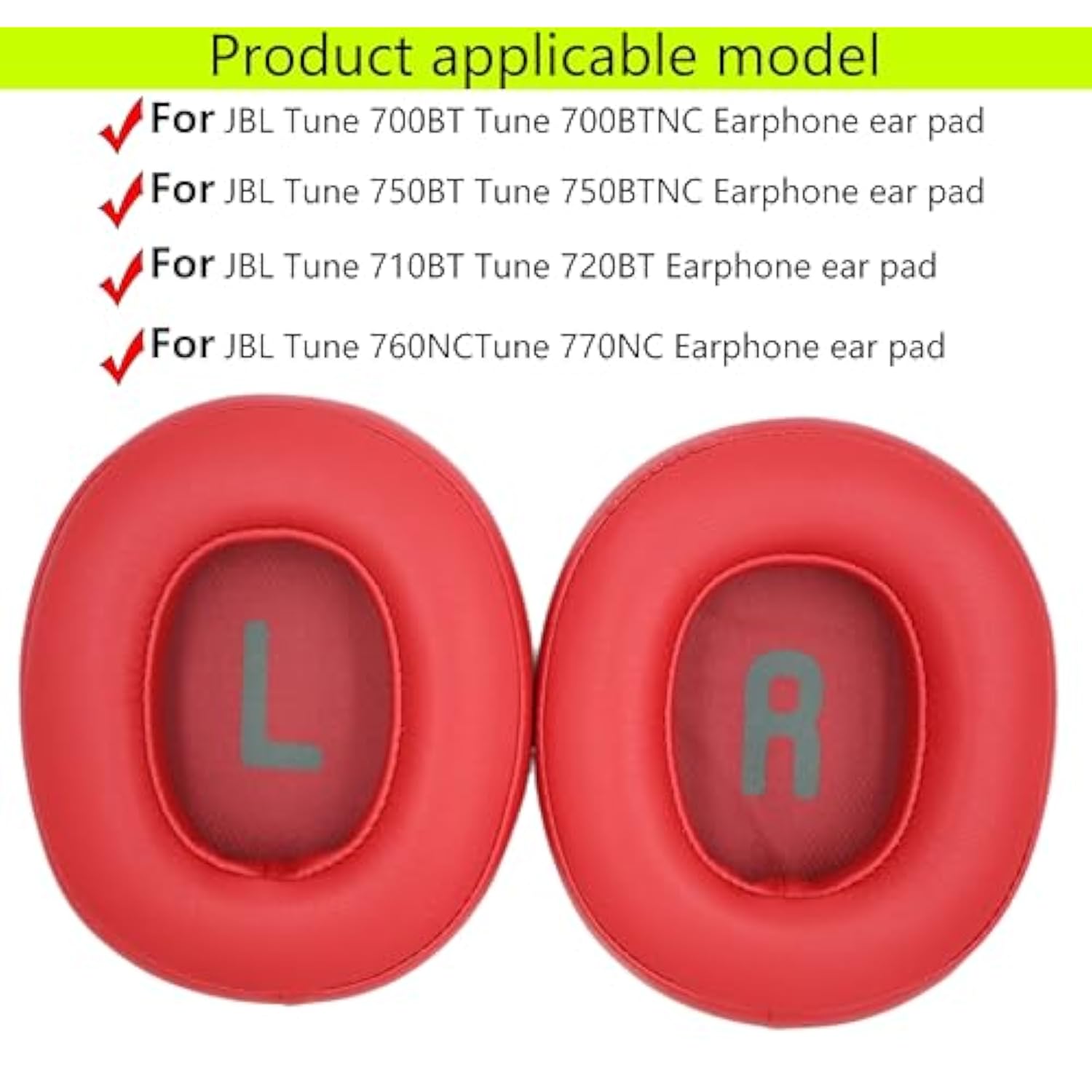 Replacement Ear Pads Compatible With Jbl Tune 700Bt 700Btnc 710Bt 750Bt 750Btnc 760Btnc Headphones Made Of Soft Protein Leather And Memory Foam, Replacement Ear Pads For Repair Accessories (Red)