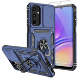 Blue Samsung Galaxy A16 5G Case with Screen Protector Camera Cover Kickstand
