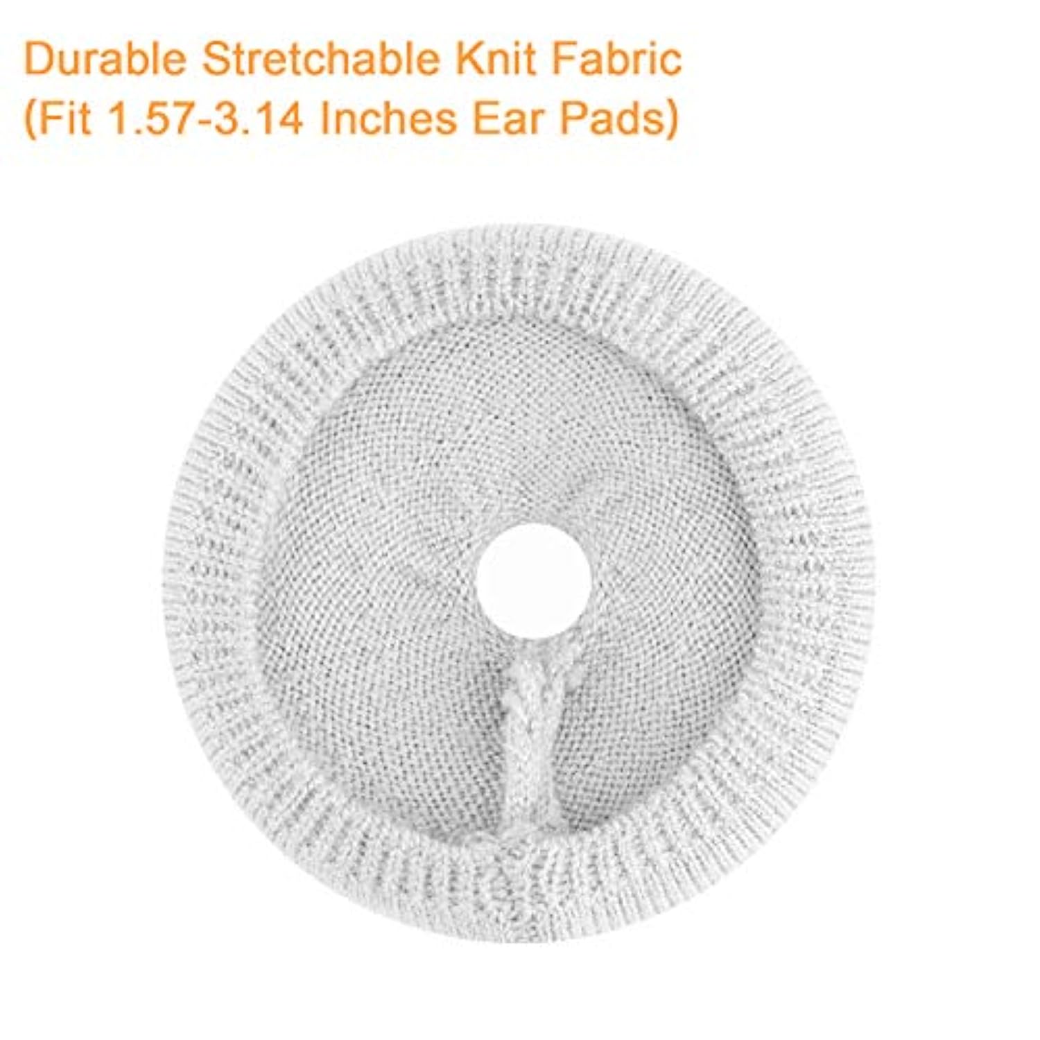 Earpads Sweater Cover Protectors With Knit Fabric For Beats Solo 3/2, Solo Hd/Mixr/Ep Headphones And Other Headsets With 1.57-3.14 Inch Ear Cushions [ 2 Pairs ] (White)