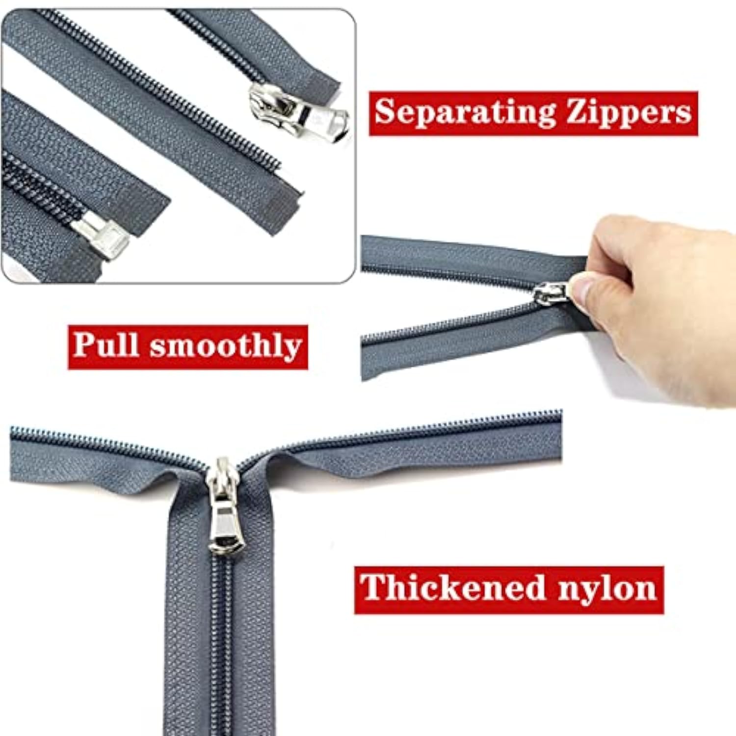 13Pcs 70Cm Separating Nylon Coil Zippers #5 Clothes Zippers For Down J