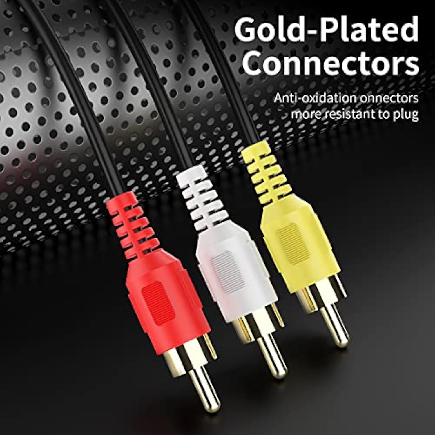 Audio Video Rca Cable, 25Ft 3Rca To 3Rca Composite Av Cable Compatible With Se