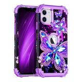 Glow in the Dark Heavy Duty Shockproof Case for Apple iPhone 11 6.1 inch, Compatible with iPhone 11 Case, Three Layer Full Protection Hard Plastic Bumper+Soft Silicone Protective Case
