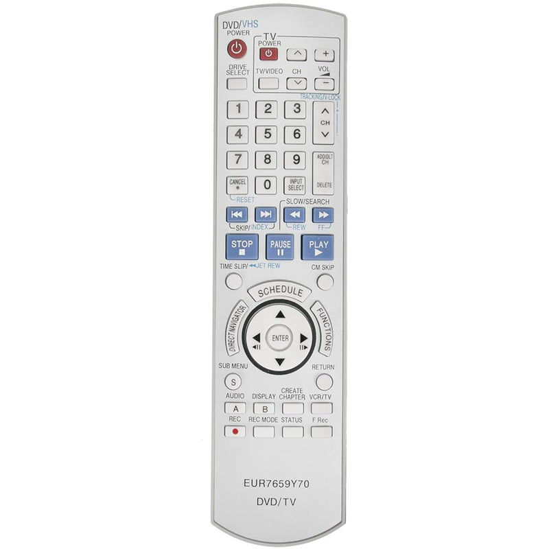 Eur7659Y70 Replace Remote Control Compatible With Panasonic Dvd Vhs Dmr-Es35Vp