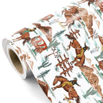 Western Wrapping Paper - Mini Roll - 17 Inch X 16.5 Feet - Cowboy Wrapping Paper Horse Design For Boys Men Birthday, Nashville Party