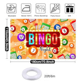 Bingo Night Backdrop Banner, Casino Theme Game Time Party Decor for Adults & Boys