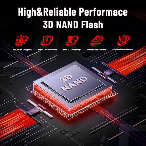 1Tb Nvme Pcie 4.0 Ssd, Up To 7,400Mb/S Read & 6,500Mb/S Write, 3D Nand, Graphene Heatsink, M.2 2280 Gen4X4 Internal Ssd For Ps5, Gaming Laptop, Pc, Desktop Workstations