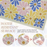Mouse Pad Desk Mat Large, Anti-Slip Big Mousepad Xxl Large With Stitched Edges (Colorful Flower, 35.4"X15.7")