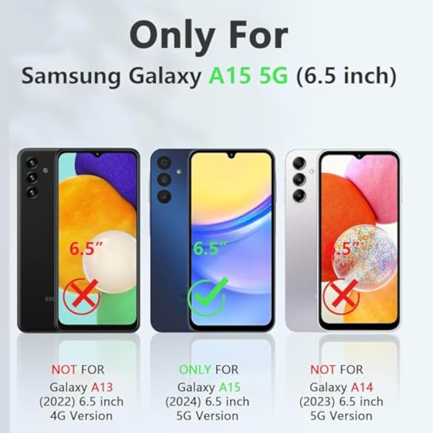 Battery Case For Galaxy A15, Enhanced 10000Mah Portable Protective Wireless Charging Case Support Carplay Compatible With Galaxy A15 (6.5 Inch) Rechargeable Extended Battery Charger Cover - Black