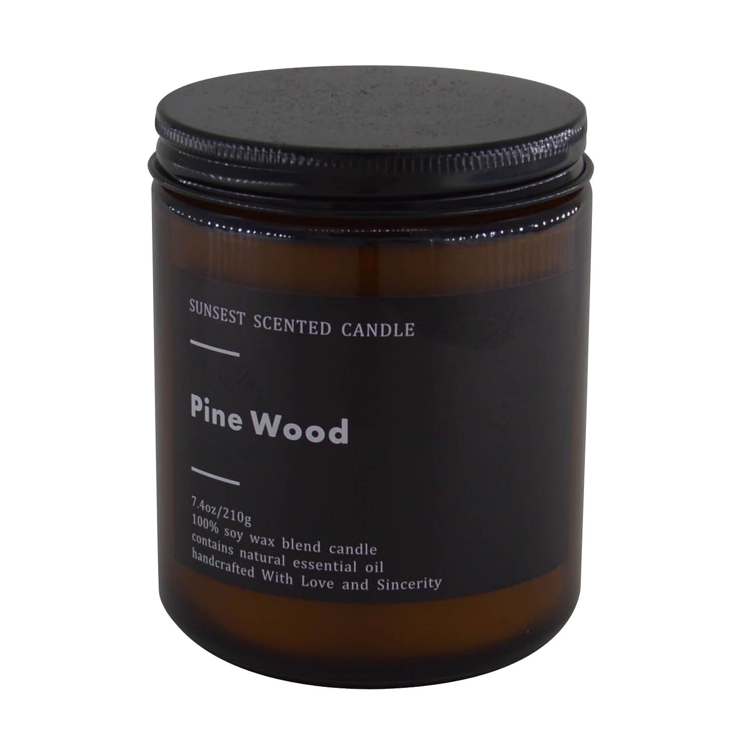 Scented Candle, Gifts For Women And Men, Pine Wood, Natural Soy Wax, Long Lasting, Stress Relief