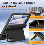 Z Fold 6 Case with Screen Protector and Invisible Kickstand, Black