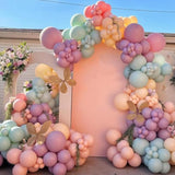 Pastel Balloon Arch Kit: 122pc Macaron & Metallic Balloons, Boho Party Decor