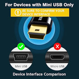 2 Pack 6Ft Mini Usb Cable, Braided Durable Usb-A To Mini-B Charger Charging Co