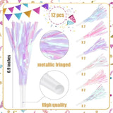 12 Pcs Glitter Party Blowers Metallic Noise Makers for Birthdays and New Year
