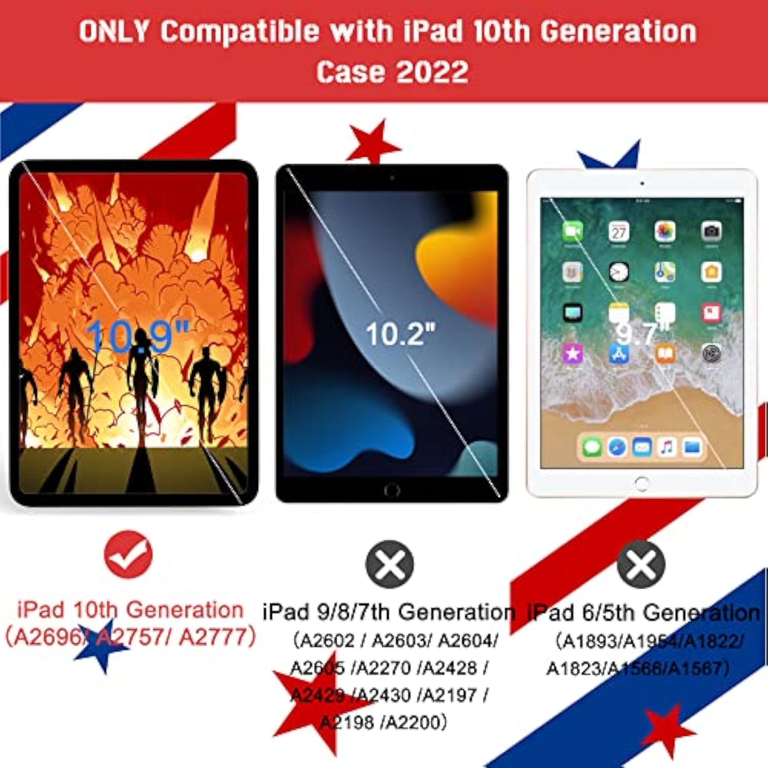Ipad 10Th Generation Case For Kids, Ipad 10 Case With Pencil Holder, 10Th Gen