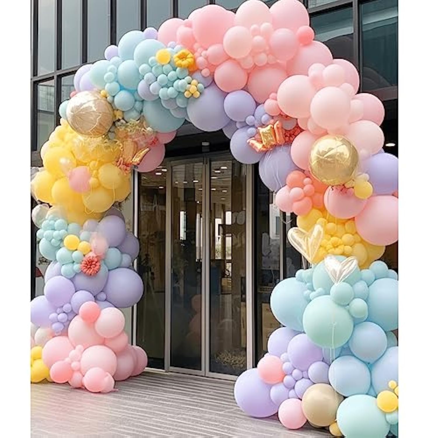 412PCS Pastel Balloon Garland Kit - Assorted Macaron Colors for Any Celebration