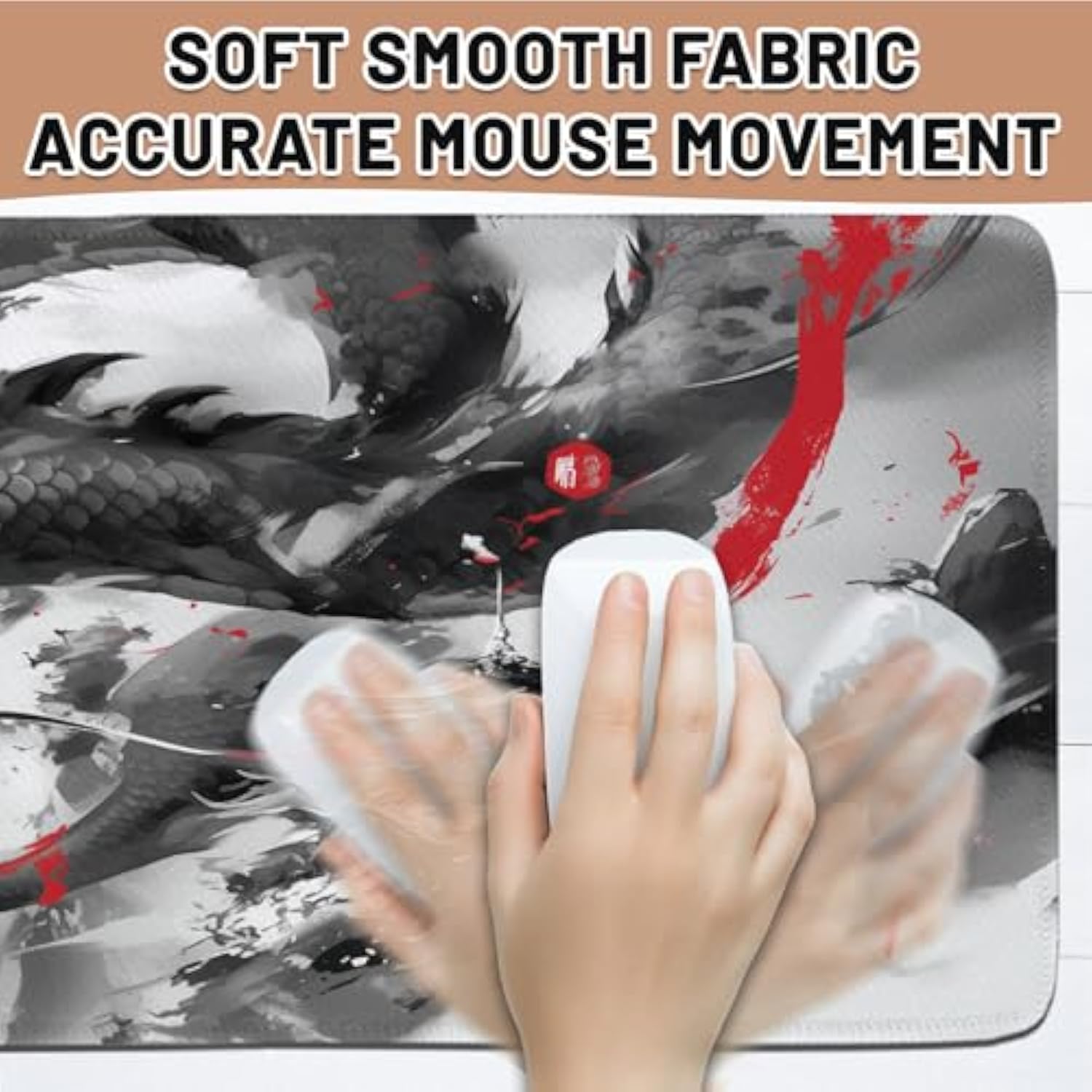 Xxl Dragon Mouse Pad - Black And White Dragon Mouse Pad, Eetended Gaming Mousepad, Xxl Anime Gaming Keyboard Mat, Large Extended Desk Mat For Keyboard And Mouse, 15.7”X 35.4”