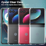 Case For Motorola Razr+ 2023, Clear Hard Pc Back Bumper Protective Case For Moto Razr+ 2023 (Crystal Clear)