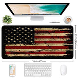 Large Extended Gaming Mouse Pad With Stitched Edges, Nonslip Waterproof Rubber Base Mouse Pad For Office, Computer, Keyboard, Laptop And Home Desk Pad 35.4 X 15.7 X 0.12 Inch (American Antique Flag)