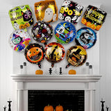 18PCS Halloween Foil Balloon Set Pumpkin Ghost Skull Monster Tree Balloons for Party Decor