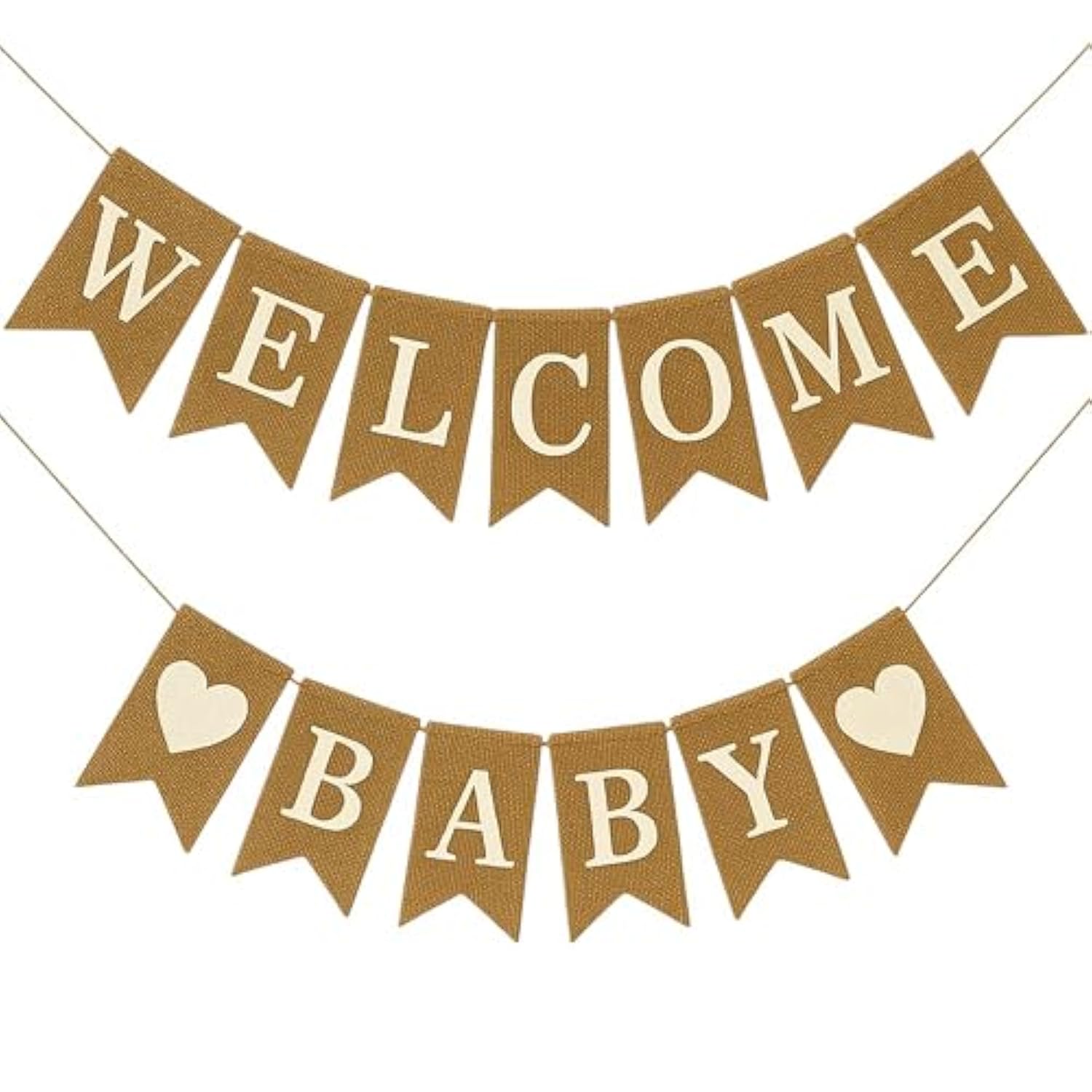 Welcome Baby Burlap Banner For Baby Shower Decorations And Gender Reveal Party