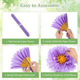 12Pcs Paper Flowers Decorations For Wall, Tissue Paper Flowers, Daisy Decor Tissue Pom Pom Spring Party Decorations For Backdrop Garden Carnival Wedding Birthday Baby Shower, 14 Inch (Pastel)