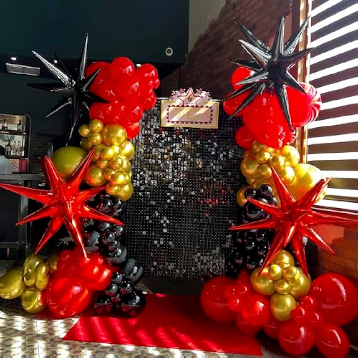 6 Pcs 22-Inch Silver Starburst Balloons 4D Star Foil Decor for NYE & Weddings