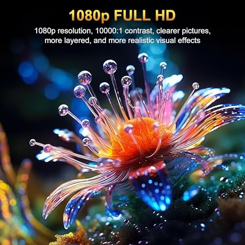 Projector With Wifi And Bluetooth, 4K Supported Native 1080P Projector, Portable Movie Outdoor Projector For Home Theater, Mini Projector Compatible With Pc, Hdmi, Usb, Tv Stick, Ps5