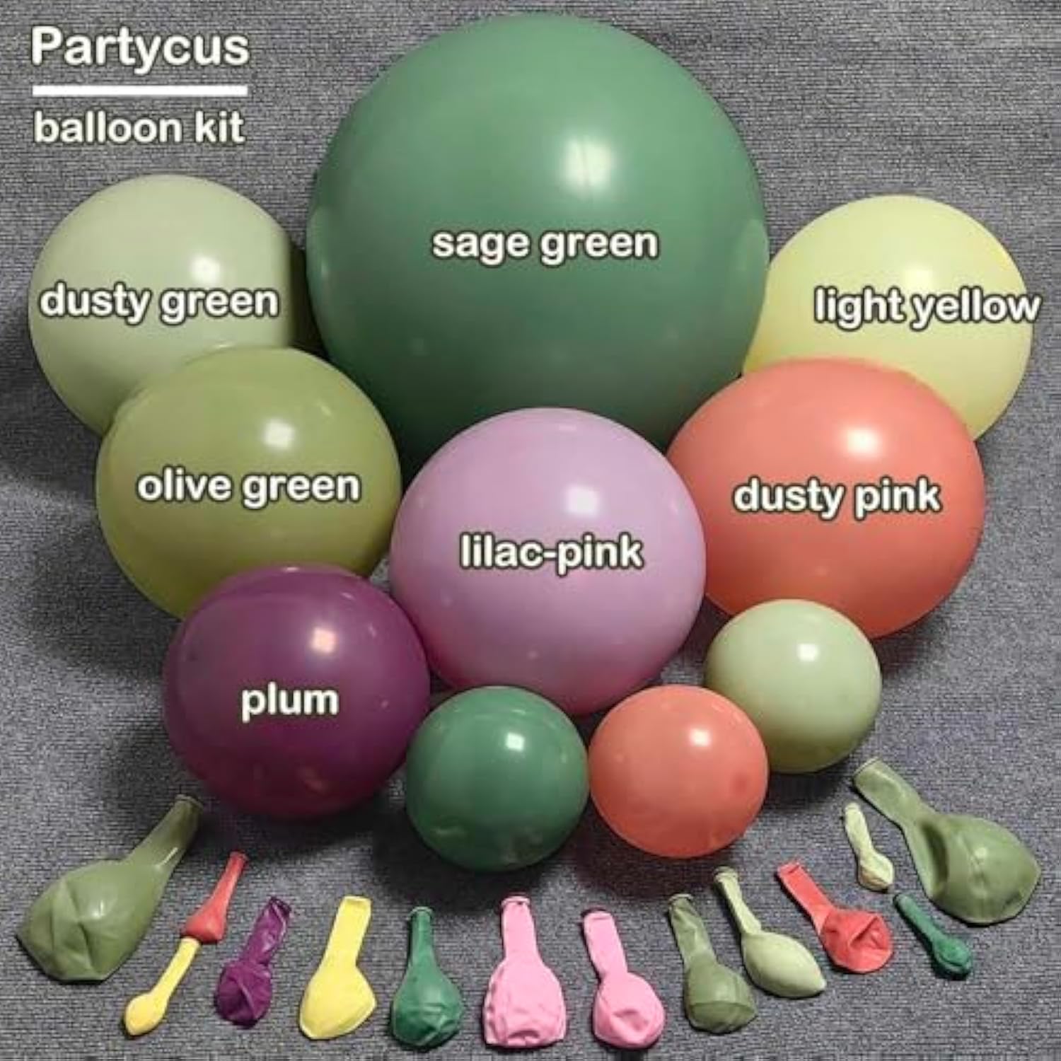 Dusty Pink Green Yellow Balloon Garland Kit for Baby Shower Birthday Fall Party