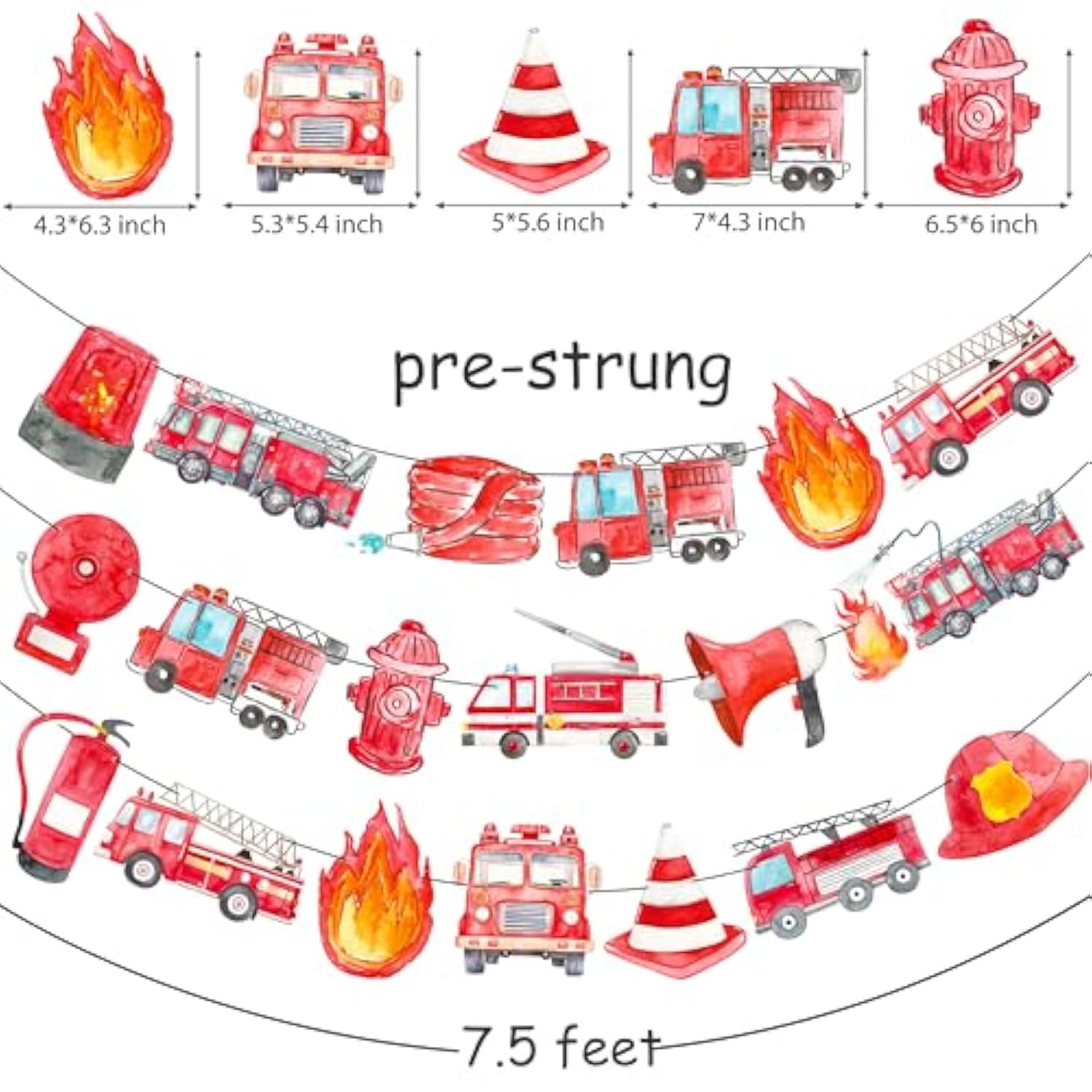 Fire Truck Party Banners 3Pcs Firefighter Firetruck Theme Birthday Party Banners For Fireman Birthday Party Resuce Events Baby Shower Supplies