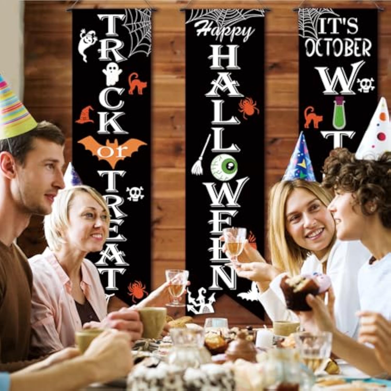 Halloween Banner Set: Trick or Treat, Witches Porch Decor