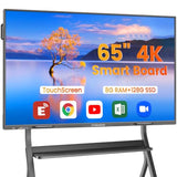 65" Smart Board, 4K Uhd Touchscreen Interactive Digital Whiteboard Display, Electronic All-In-One Computer For Classroom Office Home Business W/Open App Ecosystem (Board & Wall Mount Only)