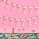 Martini 3D Pop-Up Gold Foil Banner 5Ft Bachelorette Birthday Casino Decor