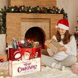 4 Pcs Extra Large Christmas Gift Bag 20 X 16 Inch Jumbo Gift Bag Large Tote Bag With Handles Reusable Non Woven Gift Bags Santa Snowman Christmas Gift Bags For Xmas Party Favor Shopping Supplies Bags