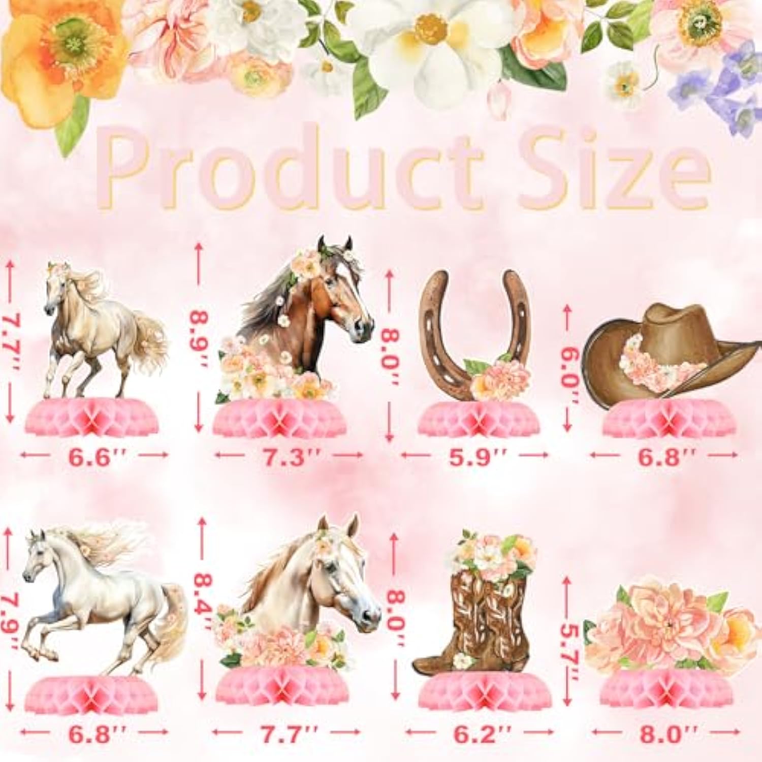 Girl Horse Party Centerpieces & Honeycombs for Kids’ Horse-Themed Parties