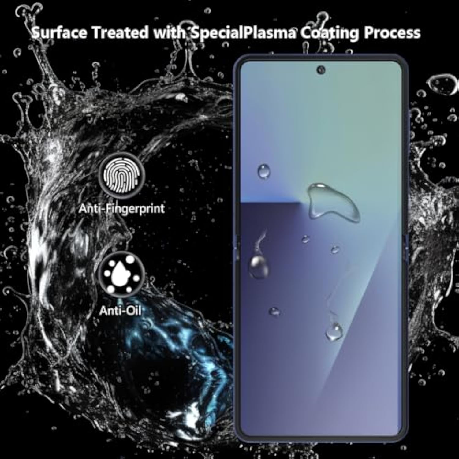 3 Pack Screen Protector For Samsung Galaxy Z Flip 7 Flexible Tpu Film (Not Glass) With 2 Pack Samsung Galaxy Z Flip 7 Back Tempered Glass, Self-Healing, Hd Clear Protector