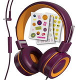 Kids Headphones with Cord, Foldable Over Ear Headphones for Kids with Microphone, Tangle-free Wired 85dB Safe Volume Toddler Headphones for iPad,