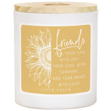 Lemon Friendship Candle - Friends Fill Life With Joy, Gift For Best Friend, Lemon Soy Candle, Cdl1038
