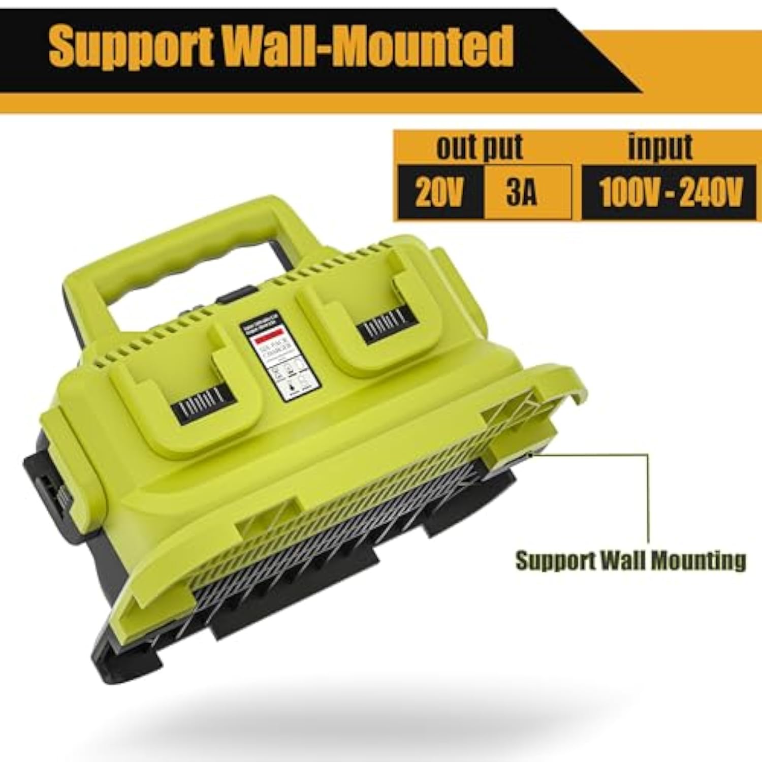 Replacement For Dewalt 20V Max Battery Charger, 6-Ports Multi Charger Station Compatible With Dewalt 20V/60V Flex Volt Batteries Dcb207 Dcb206 Dcb205 Dcb204 Dcb203 Dcb201 Dcb606 Dcb609 Dcb612