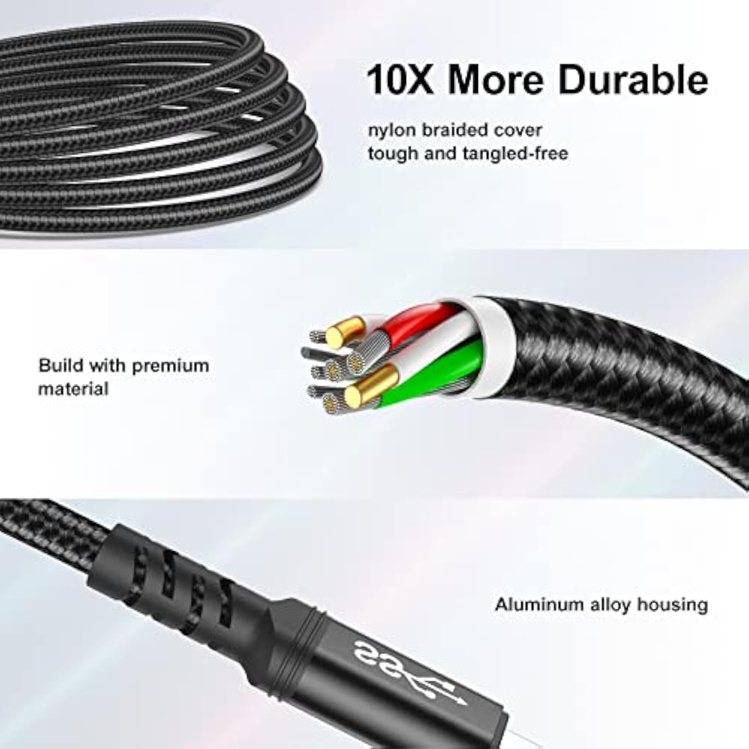 Usb C To Usb C Cable 1.5Ft, [4Pack] 60W Short Type C Charger Fast Charging 5Gb