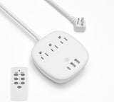 Remote Control Power Strip 3 Independent Outlets 3 USB Ports