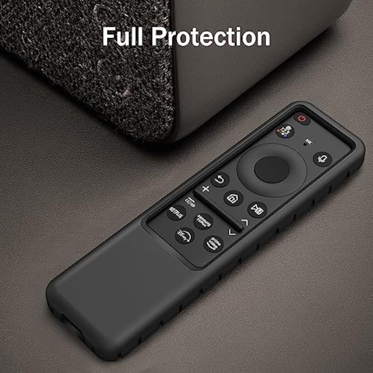Fintie Case For Samsung Smart Solar Cell Remote 2024 2023 Tm2360F / Tm2361F / Tm2360E / Tm2361E Bn59-01436A Bn59-01432A Bn59-01432J, Light Weight Anti Slip Shockproof Silicone Cover, Black