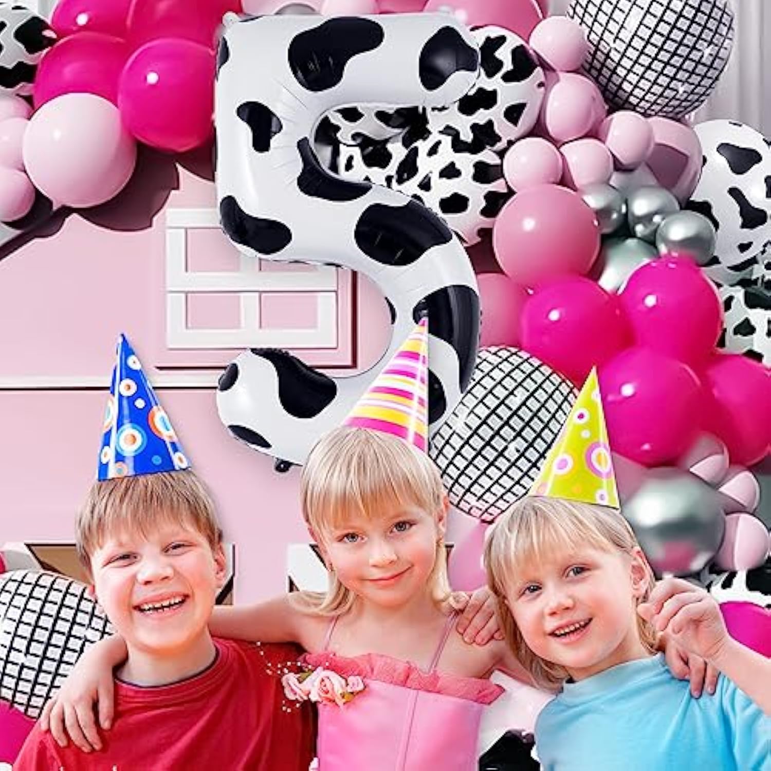 40" Cow Print Number 5 Balloon Foil Mylar for 5th Birthday Party Decor